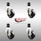 Service Caster 3 Inch 316SS Soft Rubber Wheel Swivel 1-3/4 Inch Expanding Stem Caster Set SCC SCC-SS316EX20S314-SRS-134-4 - alternate 1